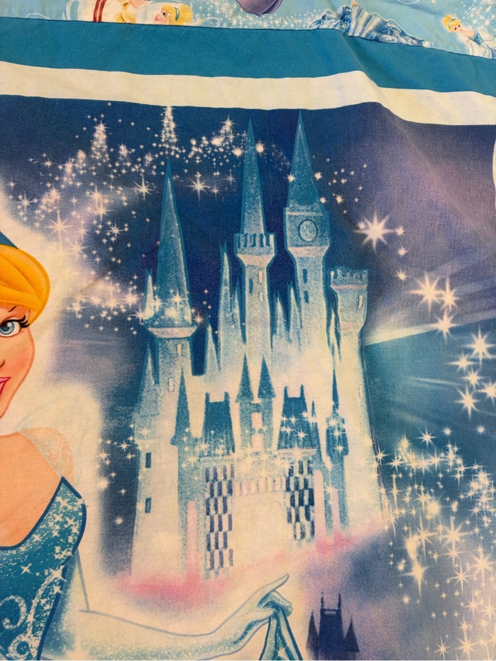 Disney Cinderella Toddler Bed Duvet Cover Quilt Cotton flannel Handmade 36x46 - Picture 8 of 13